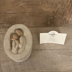 Willow Tree Loving Embrace Figurine in Cream and Tan